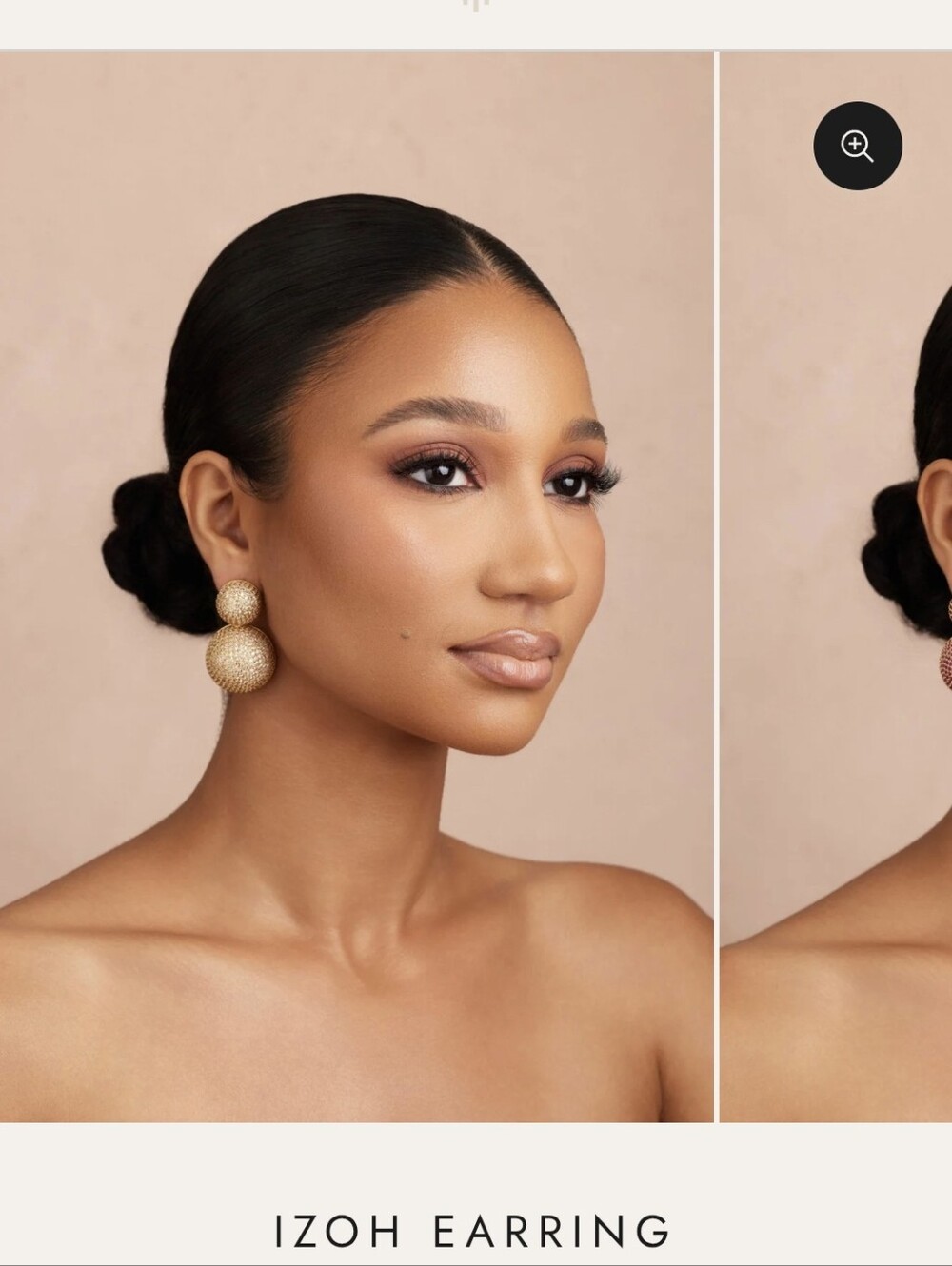 IZOH Khoi Gold Double Ball Drop Earrings BRAND NEW